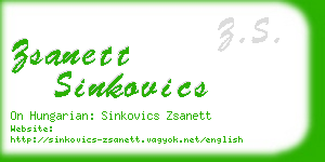 zsanett sinkovics business card